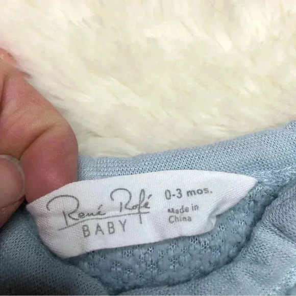 Rene Rofe Baby Sweatshirt Blue Bear  Size 0-3 Months - Picture 9 of 16